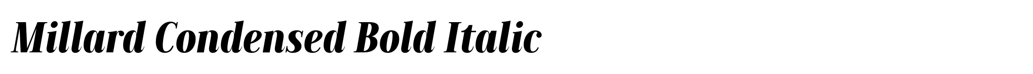 Millard Condensed Bold Italic image